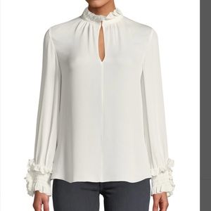 NWT Kobi Halperin Ivory Silk Lexi blouse